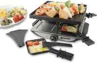 Swissmar Geneva Raclette 4 Personen, Raclette Grill mit Pf&auml;nnchen und Schiebern,