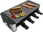 Cecotec Raclette Cheese&Grill 16000 Inox AllStone, 8 Personen, 1400 W Grill,