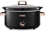 Tower T16043BLK Cavaletto 6,5 Liter Schongarer mit 3 W&auml;rmestufen, Cool-Touch-Griffe,