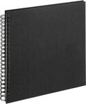 walther design Fotoalbum schwarz 30 x 30 cm Spiralalbum Leinen, Cloth SA-510-B