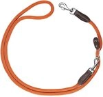 Hunter Vario-Hundeleine Freestyle, Farbe: orange, stufenlos verstellbare L&auml;nge,