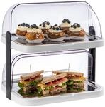 APS 9200 Buffetvitrine &bdquo;Doppeldecker &ndash; 2 beidseitig aufklappbare, transparente