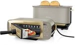 Ninja Foodi 3-in-1 Toaster & Elektrogrill mit Deckel, Stone Gold | Panini-Presse mit