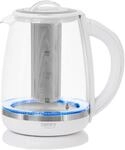 Camry CR 1290 Glas-Wasserkocher 2 L mit Teesieb Wei&szlig;