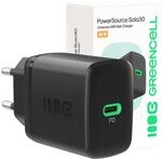 Greencell PowerSource Solo30 Schwarz 30W USB-C Power Delivery mit USB-C f&uuml;r...