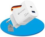 sonero USB C Ladeger&auml;t, 2 Port Adapter, Netzteil 33 Watt Schnellladeger&auml;t