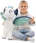 NICI Kuscheltier Drache Zafura 50cm - wei&szlig; - Softer Pl&uuml;sch mit Glitzer-Effekt,