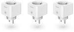 Hama WLAN Steckdose, 3er Pack (mit Matter Smart Home, universal, WLAN gesteuerte