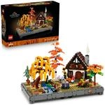 LEGO Icons Herbstlicher Landhausgarten - umgestaltbare Schreibtischdeko f&uuml;r