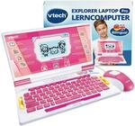 VTech Explorer Laptop Pro Pink I Lernlaptop mit 164 Spielen I Bilingual Deutsch