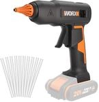 WORX WX045.9 Akku-Hei&szlig;klebepistole 20V, 60W, MAX 200℃, Anti-Tropf, ideal f&uuml;r