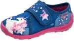 Fischer Kinder Hausschuh M&auml;dchen mit Einhorn und Stern Digitalprint Boogy 532332