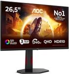 AOC Q27G4ZDR 27 Zoll WQHD USB Hub Gaming Monitor, 240Hz, QD-OLED Panel, 0.03ms...