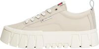 Tommy Jeans Damen Flatform Sneaker Leather Low Top, Beige (Gulf Sand), 41