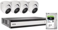 ABUS TVVR33843D All-in-One-Set: Videorekorder Performance Line und 4 analoge Mini