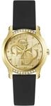 Guess Annette Damen Armbanduhr, Quarz Analog, Edelstahl, 36mm, Silikonarmband,