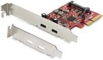 StarTech 2 Port USB 10Gbit/s PCIe Karte, nur Daten (PEXUSB312C3)
