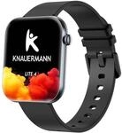 Knauermann Lite 4 eckig schwarz - schwarzes Silikonarmband