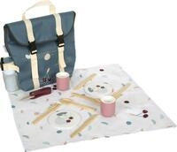 small Foot Picknickrucksack &bdquo;Tasty aus Holz, Picknick-Spielset mit umfangreichem