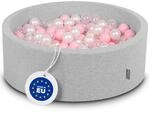 KiddyMoon B&auml;llebad 90X30cm/300 B&auml;lle &empty; 7Cm B&auml;llepool Mit Bunten B&auml;llen F&uuml;r