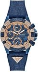 Guess Damen Armbanduhr Iconic 40TH mit Datumsanzeige, Jeans Optik...