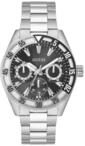 Guess Letterman Herren Armbanduhr, Quarz Analog, Edelstahl, 44mm,...