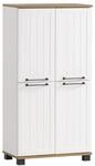 Schildmeyer Highboard Jelda 154232, matt wei&szlig;/Eiche Landhaus Dekor, 59,8 x...