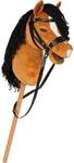 small Foot Hobby Horse braun &bdquo;Melodie, Steckenpferd mit abnehmbaren Holzstab...