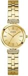 Guess Array Damen Armbanduhr mi Zirkonia in der Farbe Gold mit Armband aus...