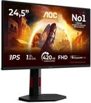 AOC 25G4KUR 25 Zoll FHD USB Hub Gaming Monitor, 420Hz, Fast IPS Panel, 0.5ms...