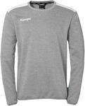 Kempa Unisex Emotion 27 Training Top Sweatshirt, Dark Grau Melange/Wei&szlig;, L EU