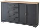 Stella Trading JASMIN Sideboard in Graphit, Artisan Eiche Optik - Kommode im