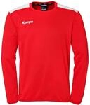 Kempa Unisex Emotion 27 Training Top Sweatshirt, Rot/Wei&szlig;, 128 EU