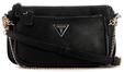 GUESS Damen Noelle Ii Double Pouch Crossbody Umh&auml;ngetasche, Schwarz