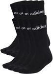 adidas Unisex LINEAR CUSHIONED CREW SOCK 1O PAIR PACK, black/white, 37-40