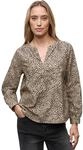 Street One Cordbluse im Leo-Look Sanded beige 40