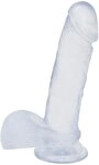 Doc Johnson 6 inch Crystal Jellies Suction Cup Ballsy Cock, 1 St&uuml;ck