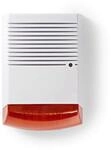 Dummy Sicherheits Sirene - IP44 - Batteriebetrieben - Aussenbereich - Orange/Weiss