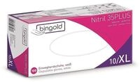 BINGOLD Nitril 35PLUS Einmalhandschuhe, 100 St&uuml;ck, Wei&szlig;, Gr&ouml;&szlig;e XL |...