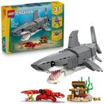 LEGO Creator 3-in-1-Set Wilder Hai mit Schatztruhe - Kreatives Spielzeug &