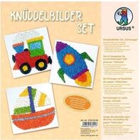 Ursus 21290005 - Kn&uuml;ddelbilder Set, Fahrzeuge, ca. 22,5 x 22,5 cm, 300 g/qm, 6