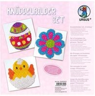 Ursus 21290001 - Kn&uuml;ddelbilder Set, Fr&uuml;hling, ca. 22,5 x 22,5 cm, 300 g/qm, 6