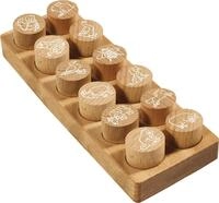 COLOP Woodies Holzstempel Set - Bauernhof Tiere - Abdruckgr&ouml;&szlig;e 30 mm