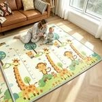 CCLIFE Krabbelmatte Spielmatte Baby Schadstofffrei 196x176x1cm | Faltbar