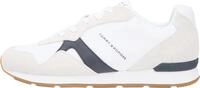 Tommy Hilfiger Herren Runner Sneaker Icon Mix aus Wildleder, Wei&szlig; (White), 44