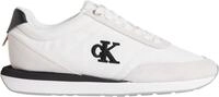 Calvin Klein Damen Runner Sneaker Retro Lace Up Low Top, Wei&szlig; (Bright White/Black),