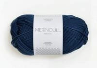 Sandnes Garn Merinoull 50 g col.6062 m&oslash;rk bl&aring;