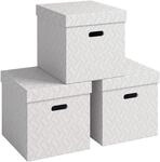 Leitz VON 3er Set Aufbewahrungsbox mit Deckel, 29 L, Cube, 100 %...