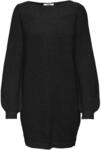 JDY Damen Jdywhitney Megan L/S Boat Dress KNT Noos Strickkleid, Schwarz, XXS EU