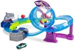 Dickie Toys - Auto-Rennbahn White Shark (50x55x32 cm) inkl. Spielzeugauto aus Metall
